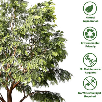 Anti UV Artificial Babul Trees For Outdoor Landscape Evergreen 5.5 Meters Fiber Glass