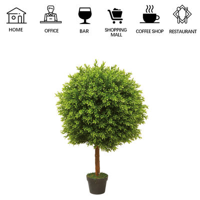 Fire Retardant Artificial Landscape Trees For Gardens Anti UV 65cm Boxwood Green Bonsai