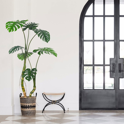 Durable Furniture Pot Artificial Monstera Plants For Garden