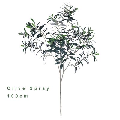 High Quality Wholesale Silk Greenery Olive Tree Branches Decor Olive Faux Olive Spray For Home Party