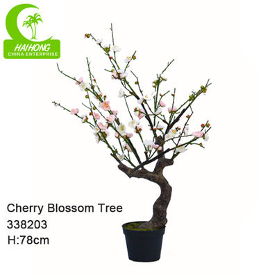 Lifelike Faux Cherry Blossom Tree Artificial Potted Plants For Hot Sale
