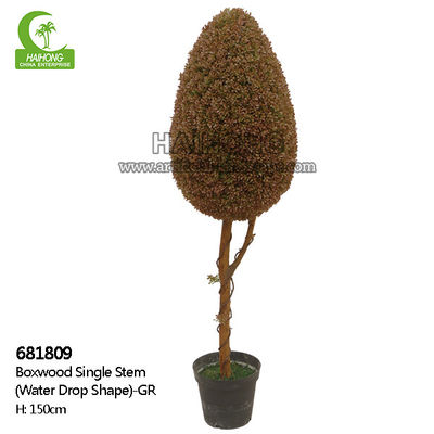 Water Drop Shape 5ft Artificial Topiary Tree , Faux Topiary Balls In Pots