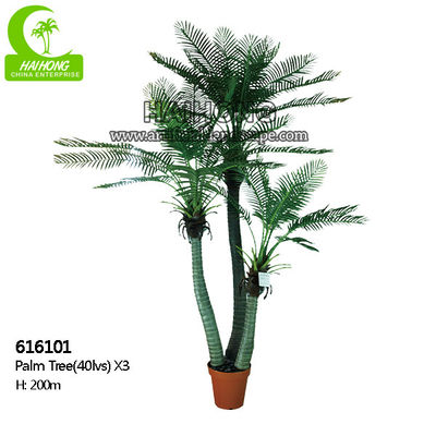 Silk 2m Faux Palm Plant , Artificial Outdoor Tropical Plants For Decoration