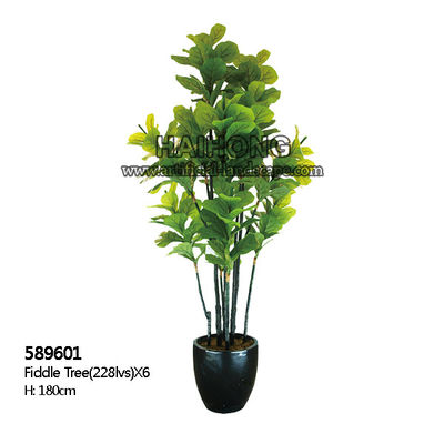 Anti UV Artificial Potted Floor Plants High Simulation Perennial Fiddle Tree