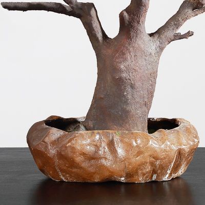 Wedding Home Decor Red Artificial Potted Floor Plants Plum Blossom Silk Flower