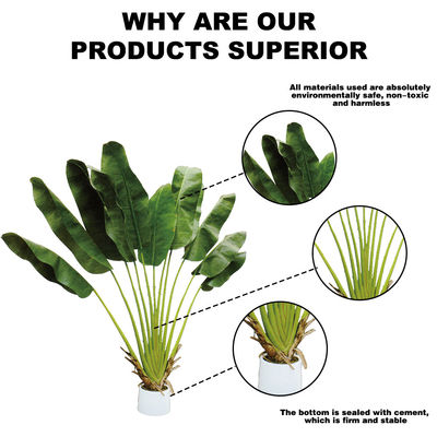 Factory Price New Designs Customized Artificial Potted Traveller Palm Faux Trees BIRD OF PARADISE  Artificial Bonsai