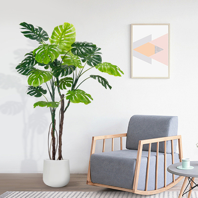 Planta artificial de monstera con follaje de PE realista en tamaños de 130/160/200/240cm para decoración tropical de interiores