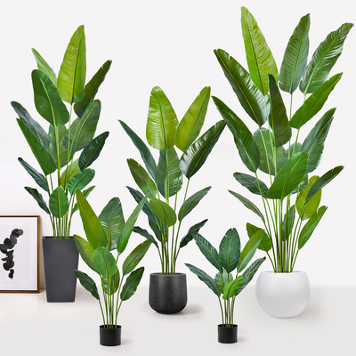 Plantas artificiales de pájaros del paraíso en interiores - Venta al por mayor Palmeras falsas realistas Fabricante directo