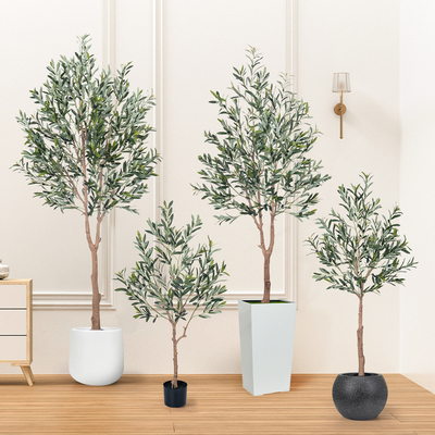 Plantas de olivos artificiales mayoristas - a granel Realista depósito en el hogar olivo fabricante directo