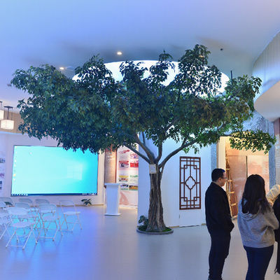 Alturas personalizadas árbol de banyan falso resistente al fuego árbol artificial de ficus comercial grande para decoración interior