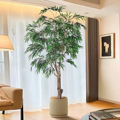 Venta de fábrica 280cm planta en maceta artificial higo llorante falso para decoración de interiores elegante