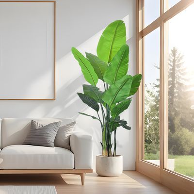 Traveller Ravenala Pot Planted Plastic Tree Wholesale Best Artificial Bird Of Paradise Plant