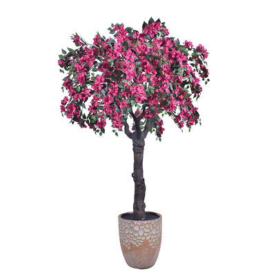Plantas artificiales casi naturales Bougainvillea artificial rosa Flores de Navidad Arbol de decoración de las fiestas