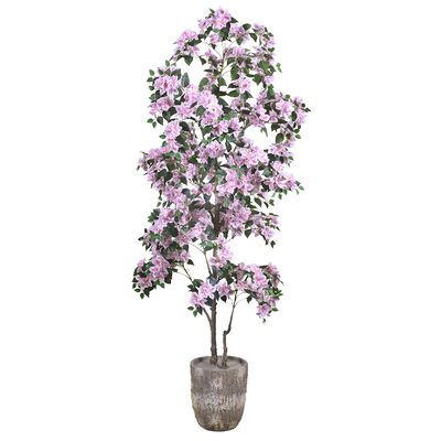 Árbol artificial de buganvillas con flores en maceta de plástico para la decoración de la entrada de la casa, la oficina, el jardín y fiestas