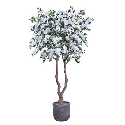 Venta al por mayor de planta de Bougainvillea artificial de 220 cm - Modelo B Blanco - Directamente de la fábrica de Haihong