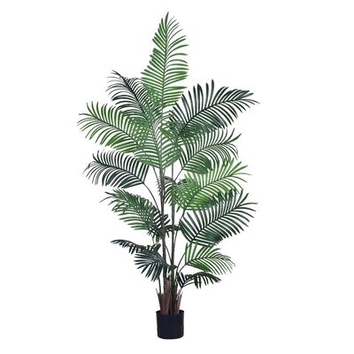 Al por mayor Palma artificial de interior de 180 cm - J estilo Areca Palma. Plantas artificiales altas para el salón. Plantas artificiales falsas para palmeras.
