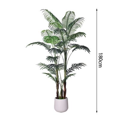 Mayorista 180cm (5.9 pies) Árboles de Palma Artificiales de Interior - Estilo I Planta de Palma Areca | Directo de Fábrica Haihong | Palmera Falsa Grande para Decoración del Hogar y la Oficina