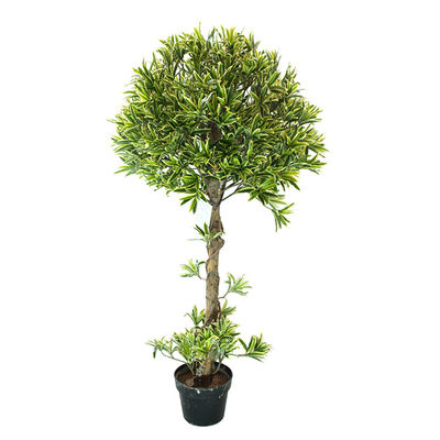 Indoor Decoration 110cm Artificial Podocarpus Tree Customizable