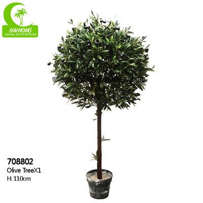 Anti Aging 110cm High Artificial Foliage Tree , Olive Tree Faux Plant Realistic