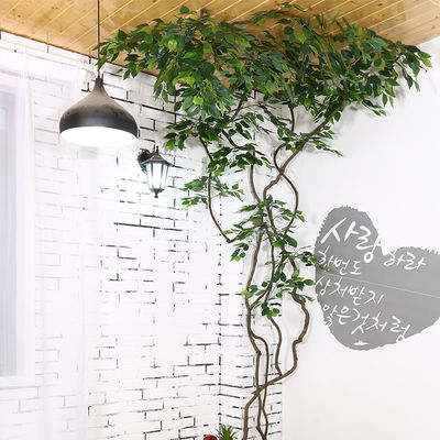 Fire retardant 280cm Long Artificial Vine Plant Corner Pipe Decoration