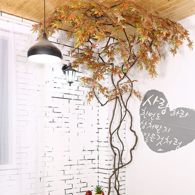 Fire retardant 280cm Long Artificial Vine Plant Corner Pipe Decoration