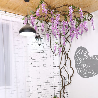 Fire retardant 280cm Long Artificial Vine Plant Corner Pipe Decoration