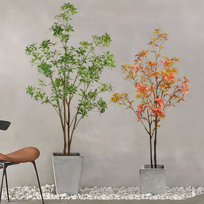 Floor Potted Ornaments Artificial Green Plant Wood Room Decoration